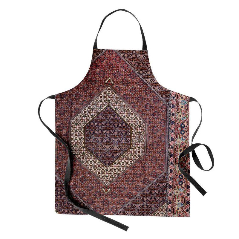 پیش بند آشپزخانه مدوپد طرح قالیچه بیجار لچک و ترنج ماهی مدل C-bijar45