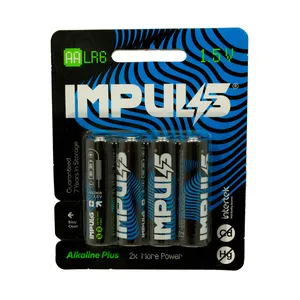 باتری قلمی ایمپالس مدل Alkaline Plus بسته 4 عددی 