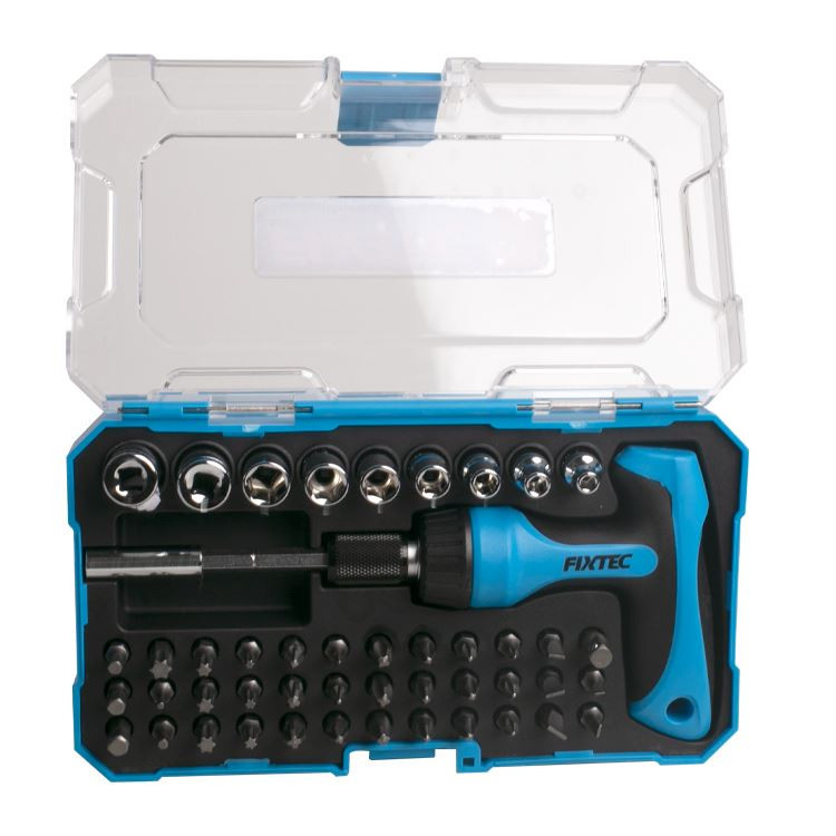 بکس و سری پیچ گوشتی فیکس تک مدل FHSDK47 مجموعه 47 عددی بکس و سری پیچ گوشتی فیکس تک مدل FHSDK47 مجموعه 47 عددی