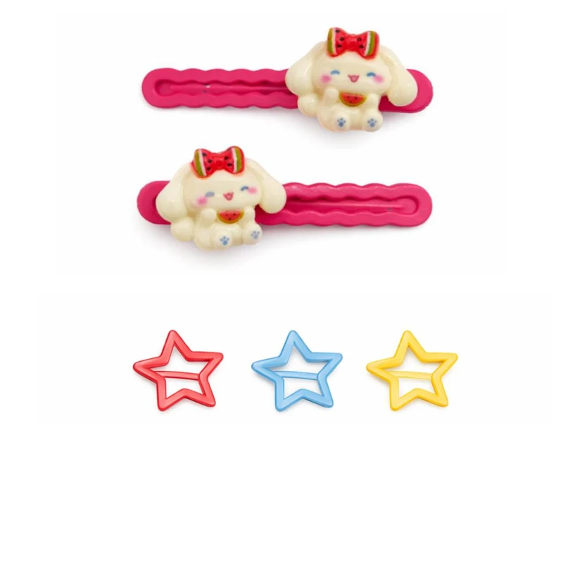 گیره مو دخترانه مدل عروسکی مجموعه ۵ عددی