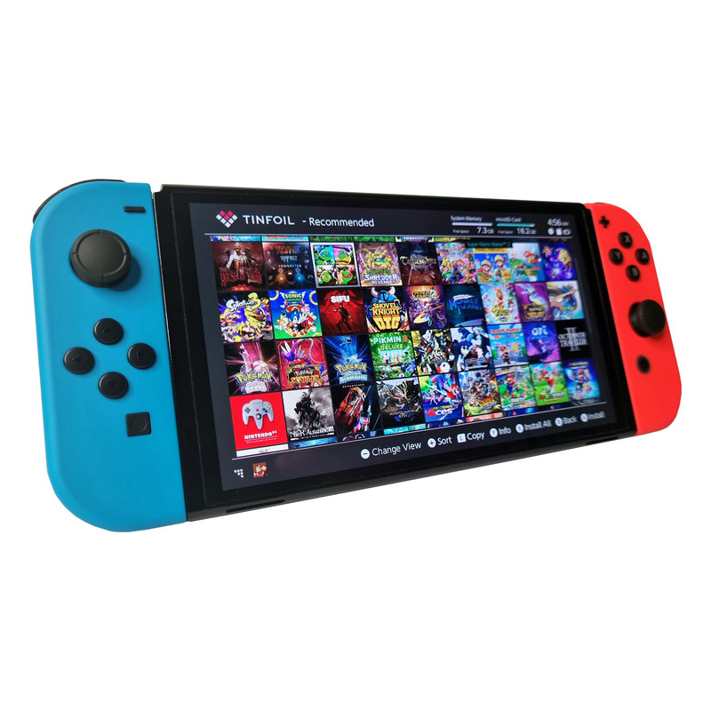 کنسول بازی نینتندو مدل قابل حمل  Jailbroken Switch OLED کپی خور