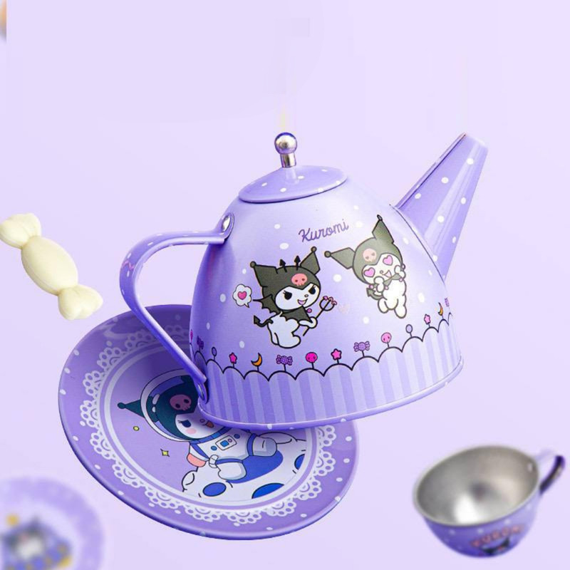 ست اسباب بازی چایخوری مدل کرومی طرح چمدانی