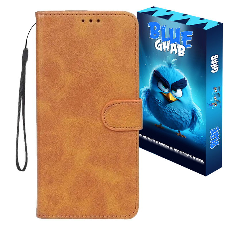 کیف کلاسوری بلو قاب مدل چرم ساده کد O45 مناسب برای گوشی موبایل شیائومی Redmi Note 10 Pro / Note 10 Pro Max به همراه بند آویز