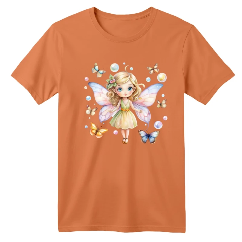 تی شرت آستین کوتاه بچگانه مدل دخترک فرشته کد 1