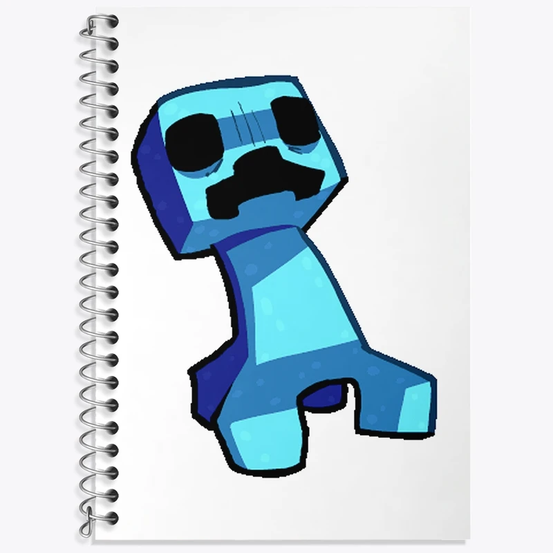دفتر زبان 50 برگ خندالو مدل سه خط طرح بازی ماینکرافت (Minecraft) کد 36977