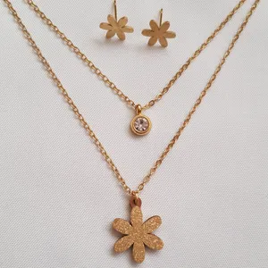 نیم ست زنانه مدل دو لاین گل 3285