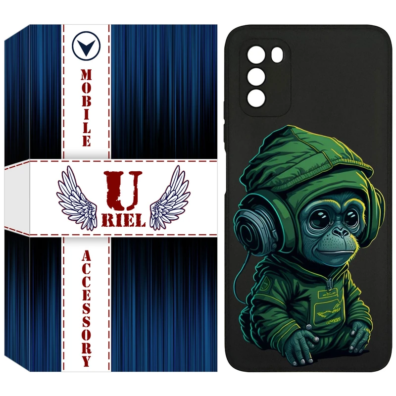 کاور یوریل قاب مدل KSH کد 45 طرح میمون سبز مناسب برای گوشی موبایل شیائومی Poco M4 Pro 4G