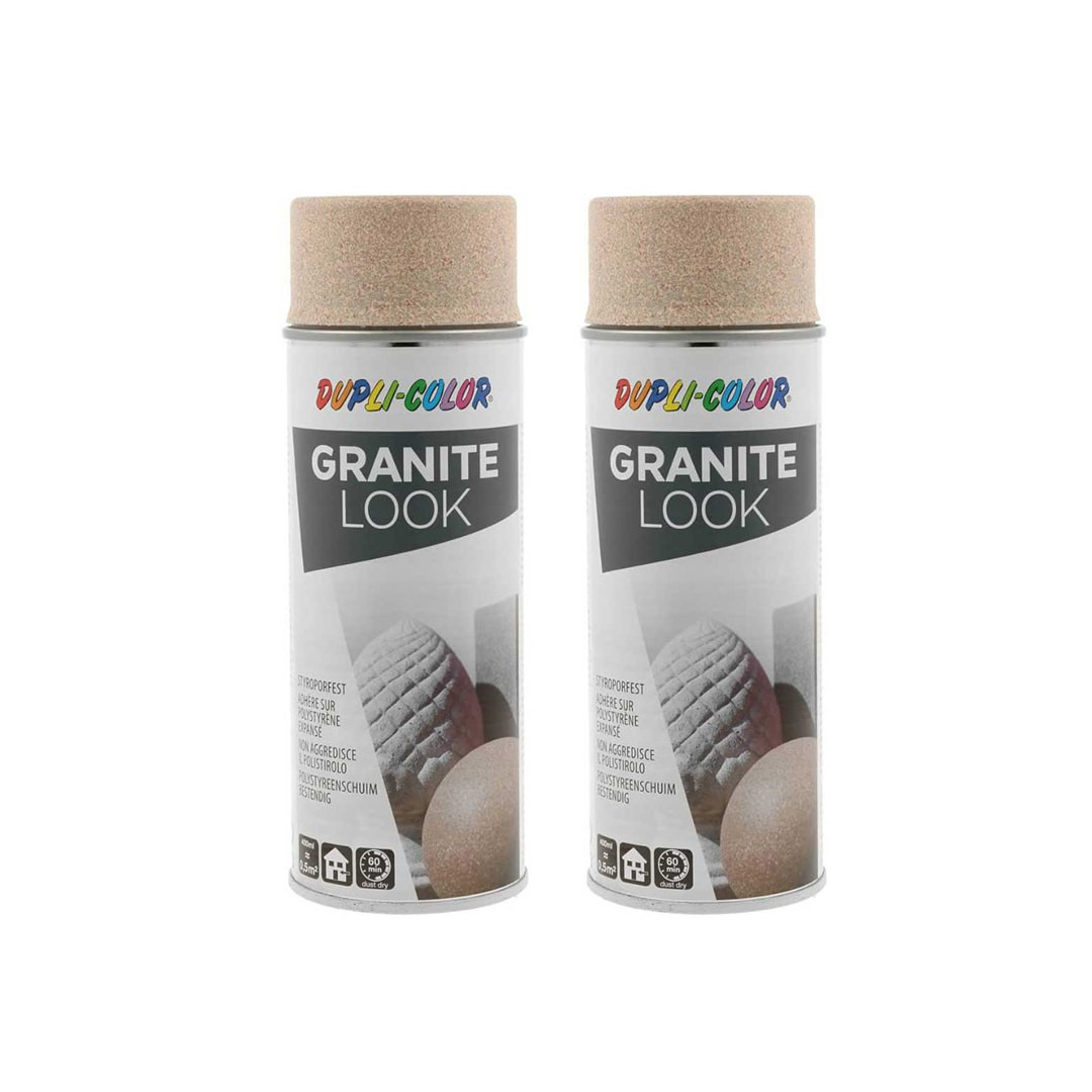 اسپری رنگ گرانیت هلویی دوپلی کالر مدل Granite look حجم 400 میلی لیتر مجموعه 2 عددی