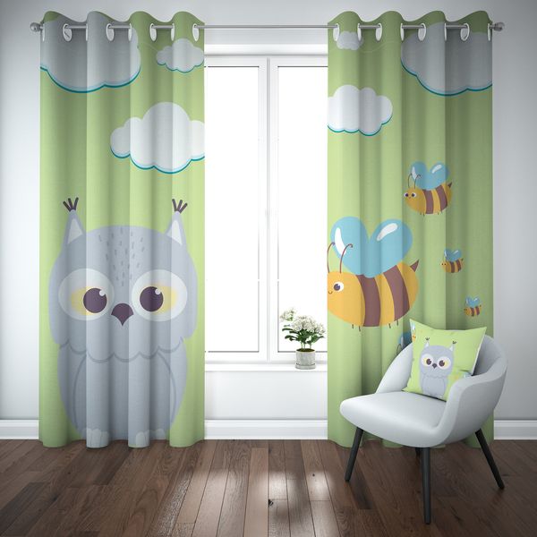 پرده شمسه نگار مدل mdm 123 سایز 300×140 سانتی متر به همراه کوسن