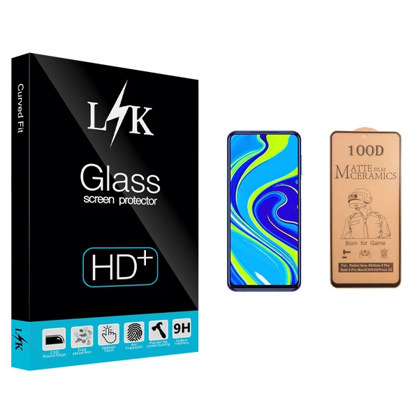 محافظ صفحه نمایش سرامیکی ال کی مدل Hard glass مناسب برای گوشی موبایل شیائومی Redmi Note 9s