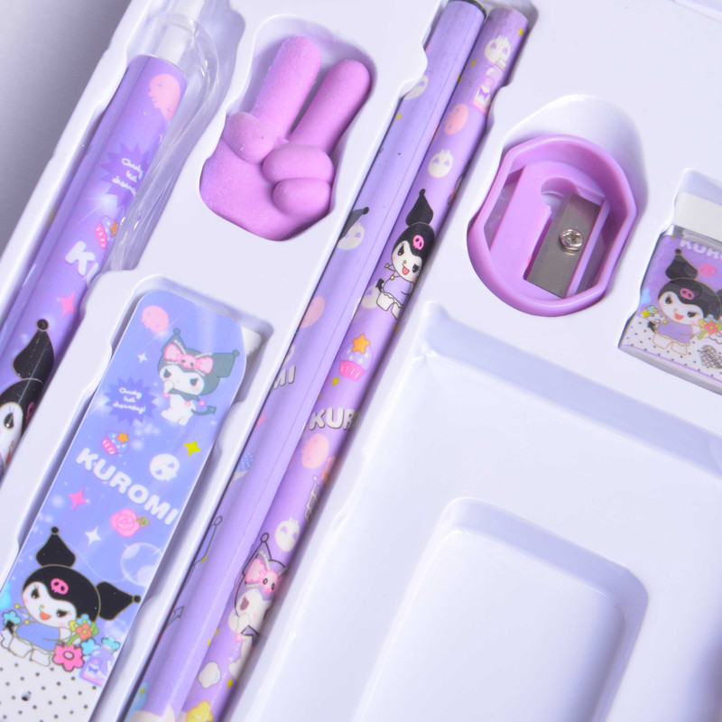 بسته لوازم تحریر مدل کرومی مجموعه 9 عددی