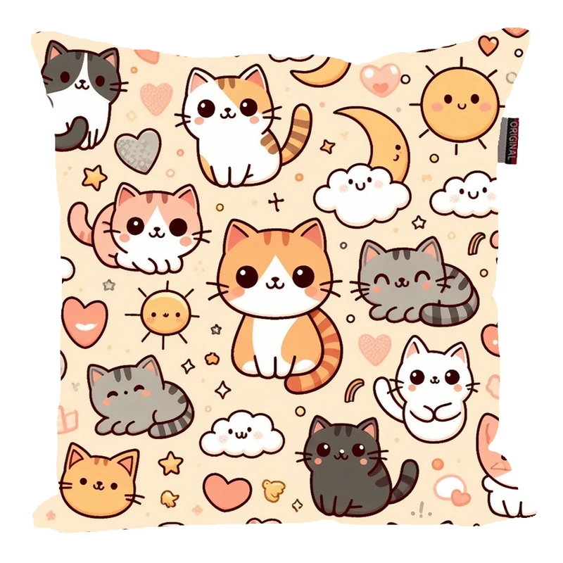 کوسن پاد آفرین مدل فانتزی طرح عروسکی گربه کد PK30554