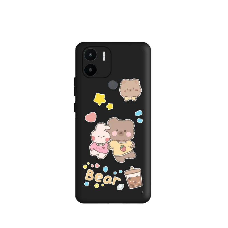 کاور قاب گارد طرح خرس و خرگوش کد t6418 مناسب برای گوشی موبایل شیائومی Redmi A1 Plus / Redmi A2 Plus 