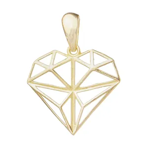 آویز گردنبند طلا 18 عیار زنانه قیراط طرح الماس   کد GH4687