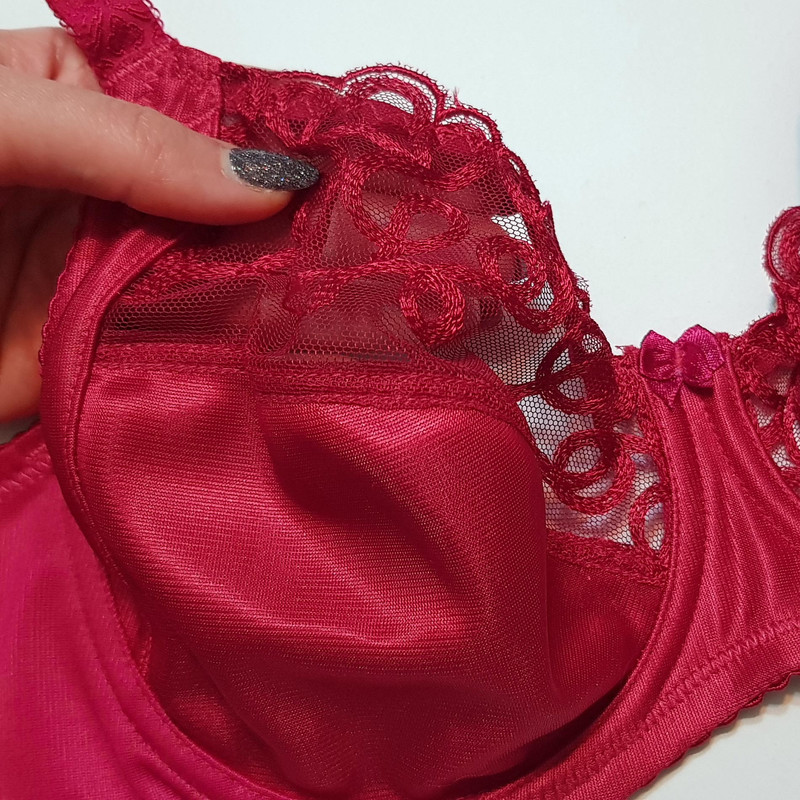 سوتین زنانه شاندرمن مدل فنردار کد 5080-2385-610 رنگ زرشکی