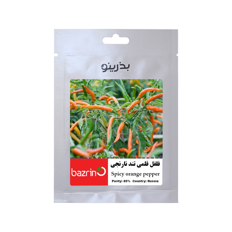 بذر فلفل قلمی تند نارنجی بذرینو کد BZNO-237 بذر فلفل قلمی تند نارنجی بذرینو کد BZNO-237