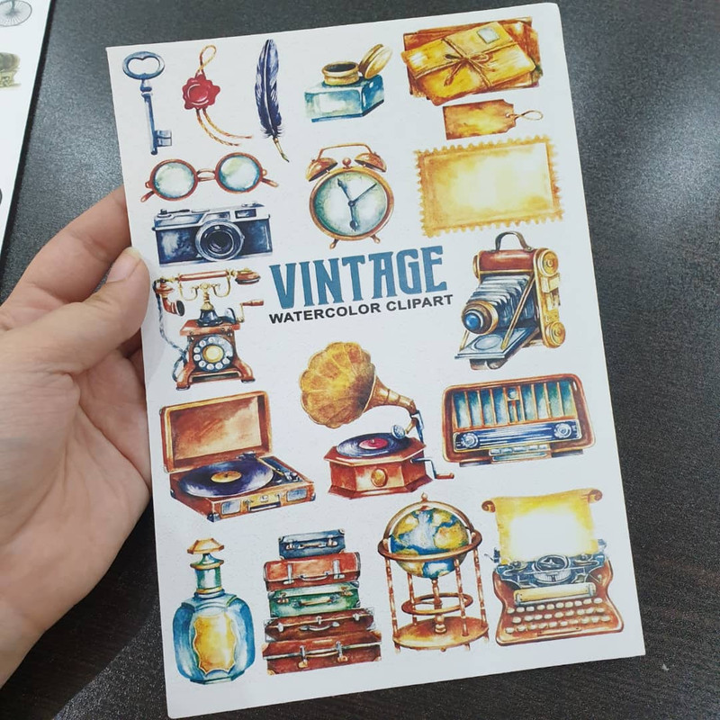 برچسب مدل وینتج کد 01 بسته 2 عددی