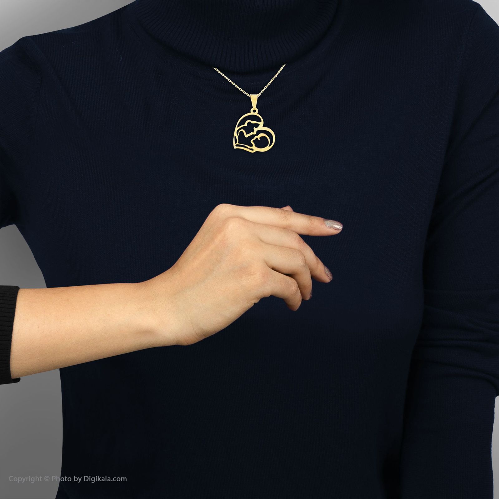 گردنبند طلا 18 عیار زنانه کانیار گالری طرح مادر مدل NE114 -  - 5
