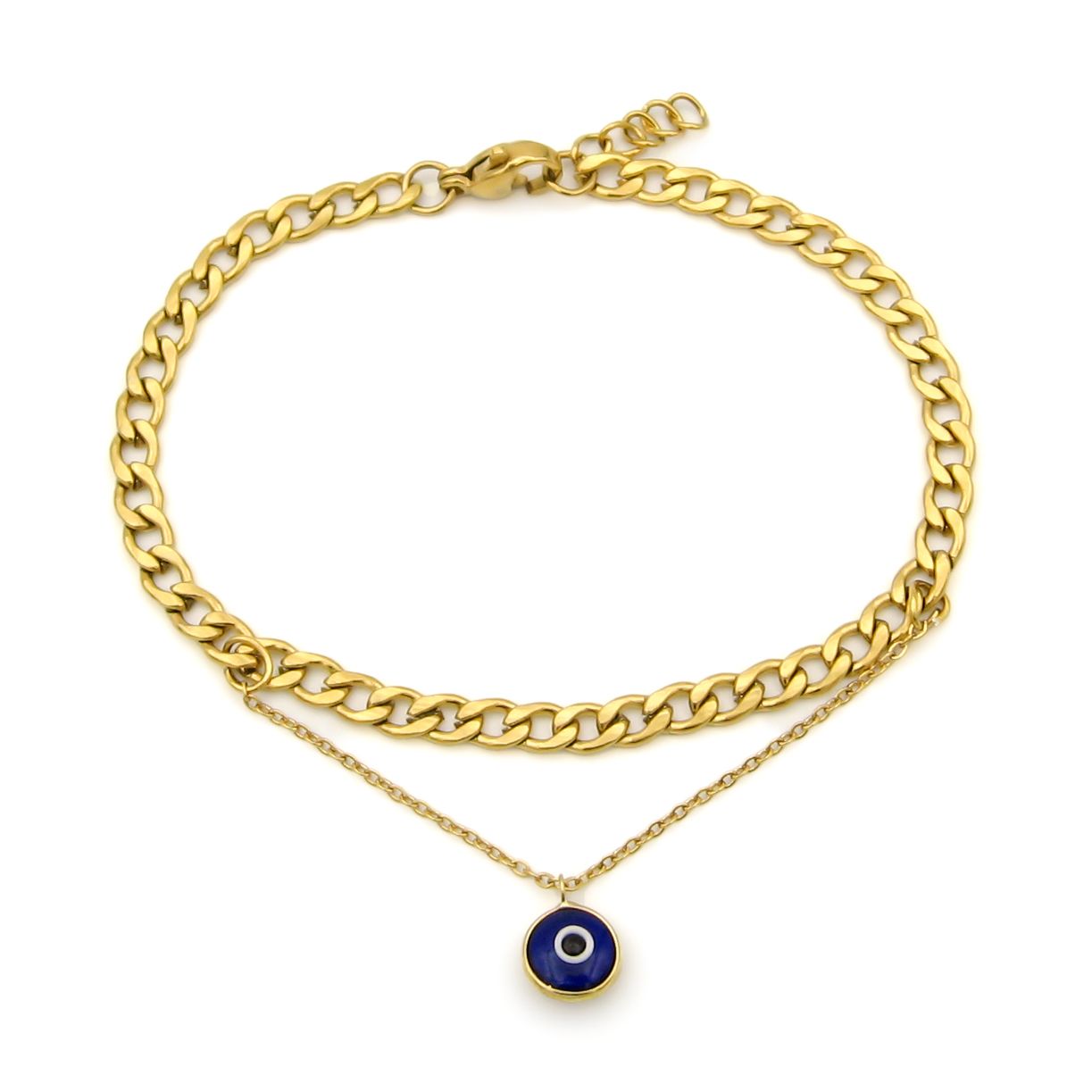 دستبند طلا 18 عیار زنانه مانچو مدل bfg238 -  - 2
