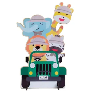 استند رومیزی تولد طرح حیوانات جنگل کد B4