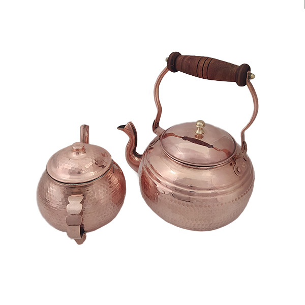 ست کتری و قوری مسی مدل چکشی کد ZH150
