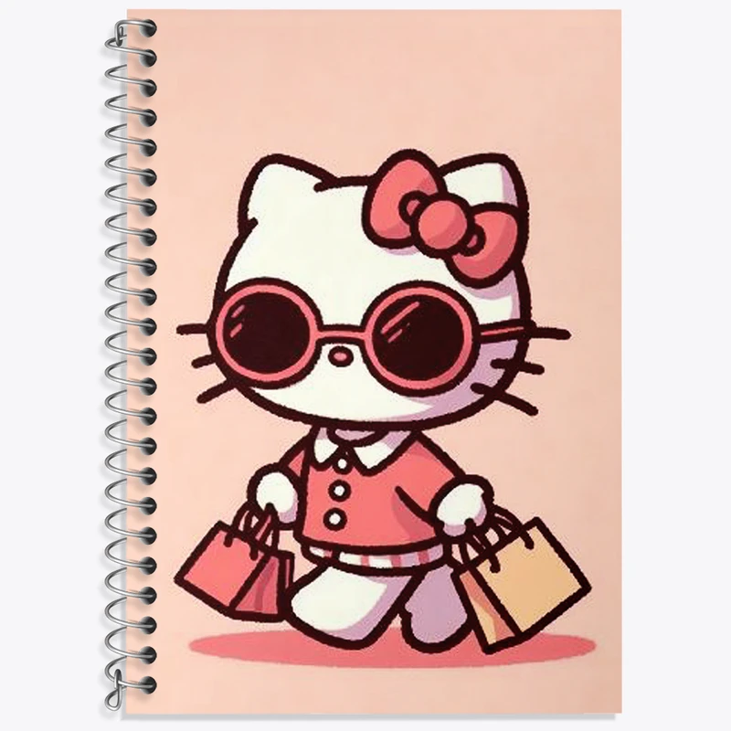 دفتر زبان 50 برگ خندالو مدل سه خط طرح هلو کیتی (Hello Kitty) کد N1845