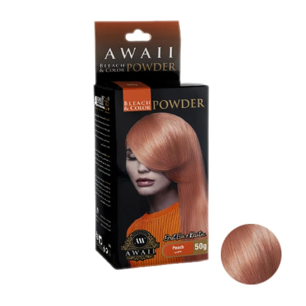 پودر دکلره آوایی مدل کراتین وزن 50 گرم رنگ هلویی