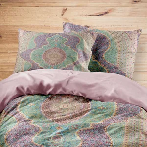 سرویس روتختی مدوپد طرح فرش قم لچک و ترنج مدل C-Ghom014 یک نفره 4 تکه