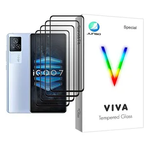 Junbo Viva Glass MIX004 Screen Protector For  iQOO 7 Pack Of 4
