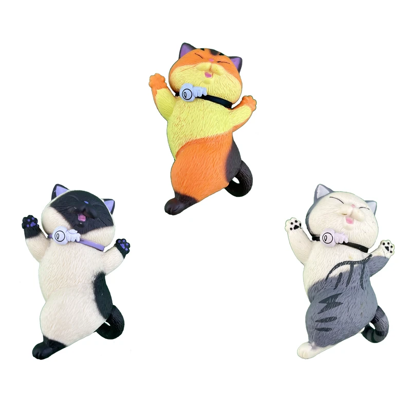 فیگور مدل گربه طرح Happy Cats کد C2 مجموعه 3 عددی