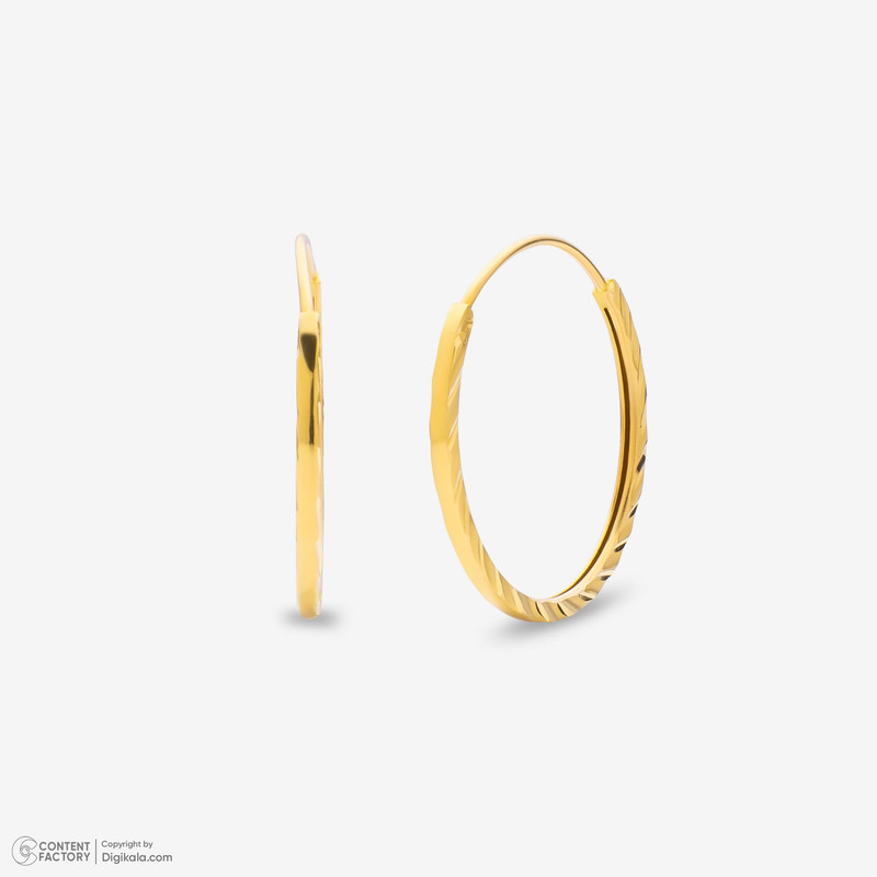 گوشواره حلقه‌ای طلا 18 عیار زنانه مایا ماهک مدل ME1247 - 3