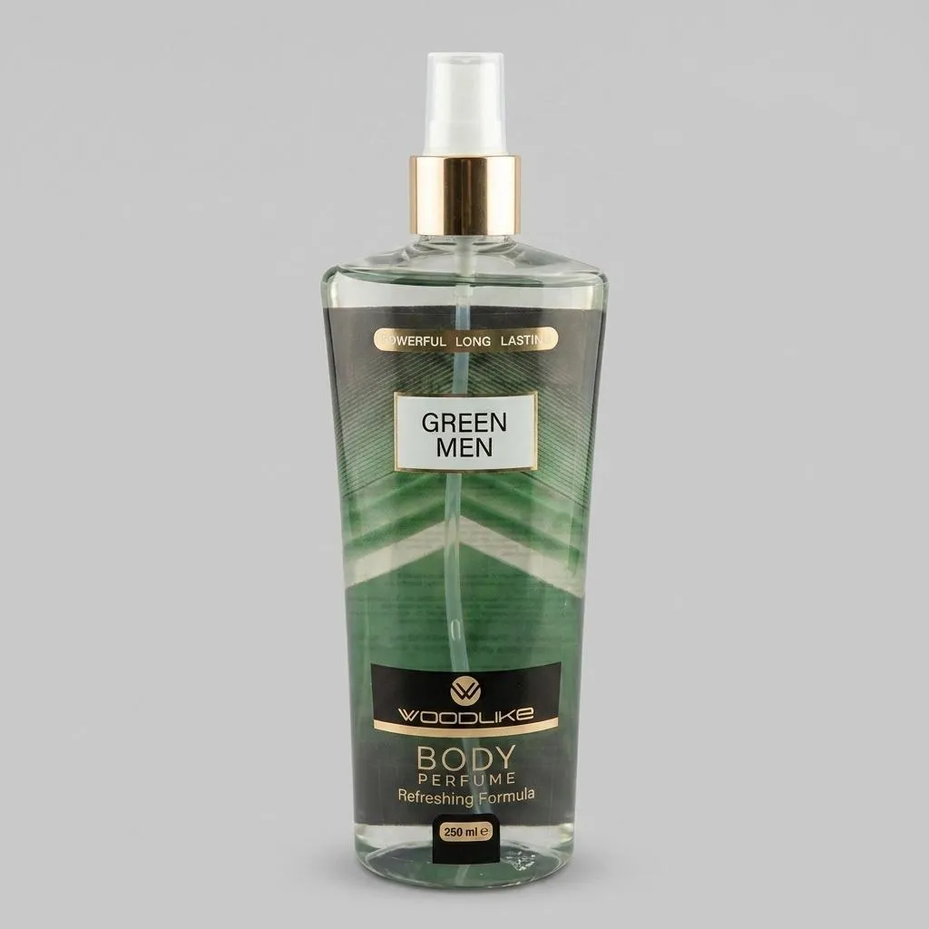 بادی اسپلش مردانه وودلایک مدل GREEN MAN حجم 250 میلی لیتر