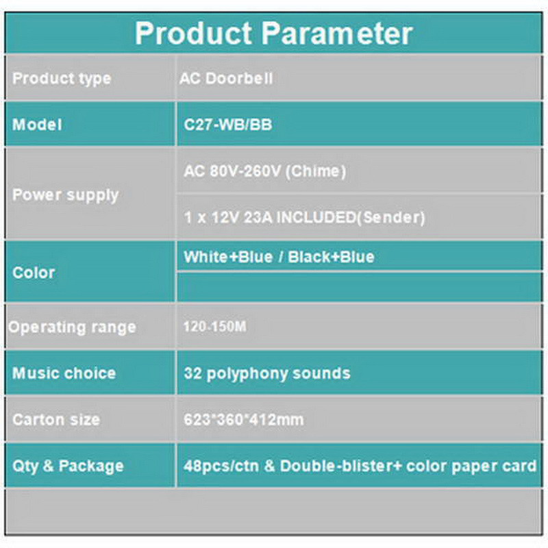 زنگ بی سیم آرازلاین مدل C27