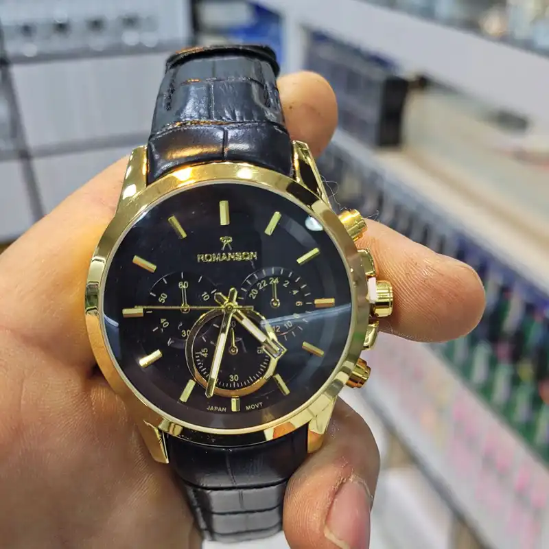 ست ساعت مچی عقربه ای  زنانه و مردانه رومانسون مدل ضد آب تک موتور 01