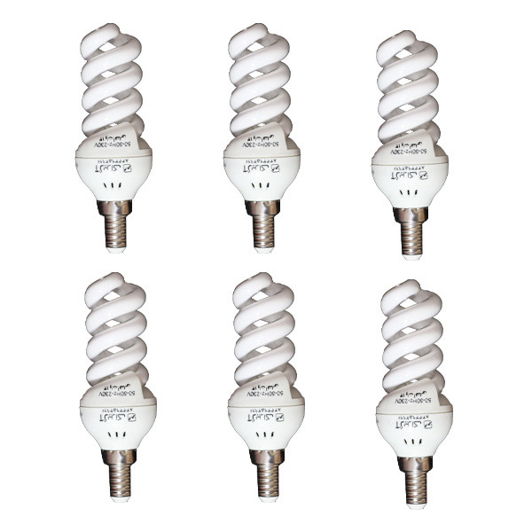 لامپ 13 وات آژیراک مدل Spiral پایه E14 بسته 6 عددی 