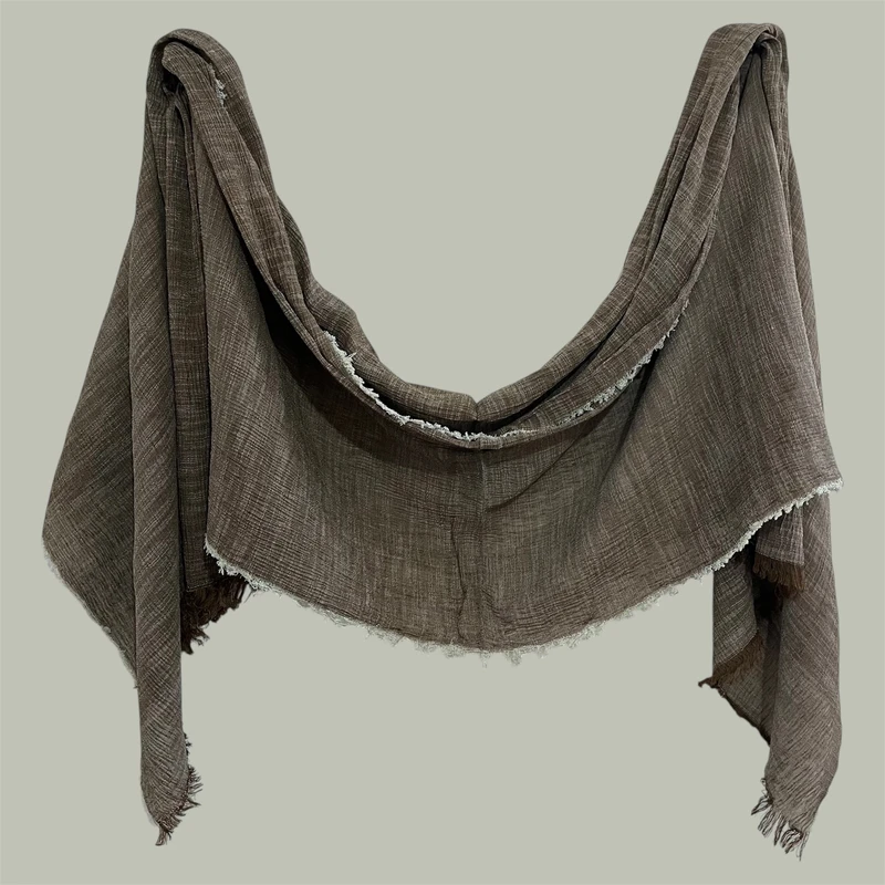 شال زنانه مدل پلیسه ریشه پرزی کد 0071