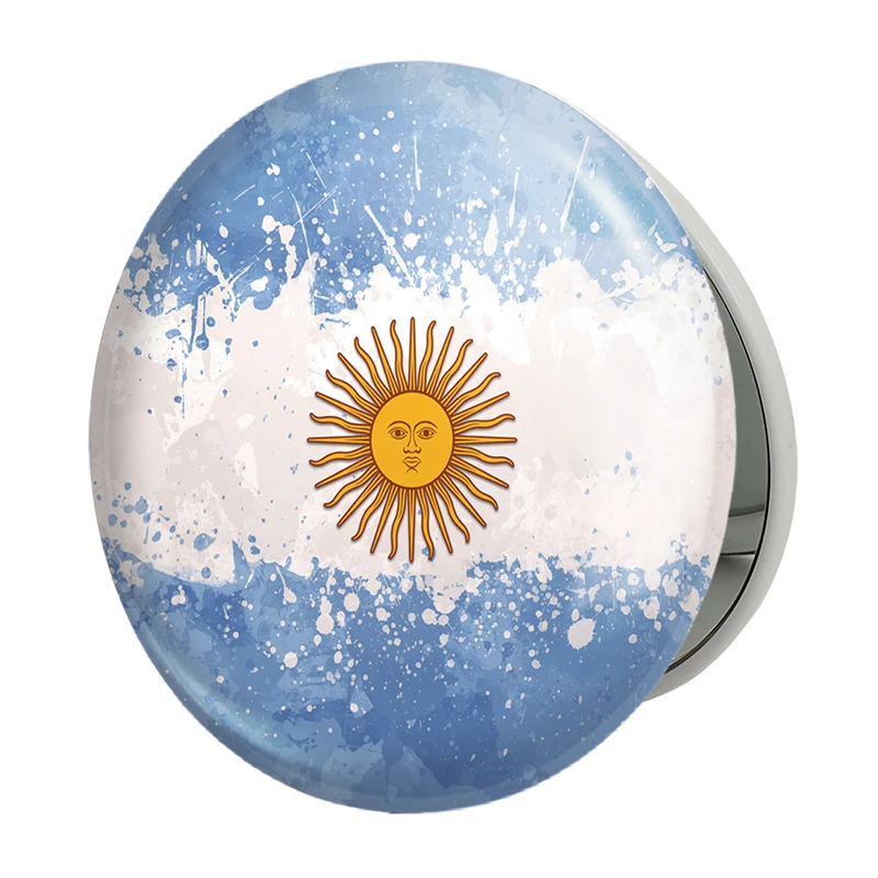 آینه جیبی خندالو طرح پرچم آرژانتین مدل تاشو کد 20458 