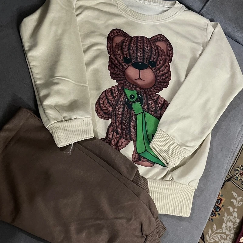 عکس شماره 4 : ست سویشرت و شلوار راحتی پسرانه مدل تدی