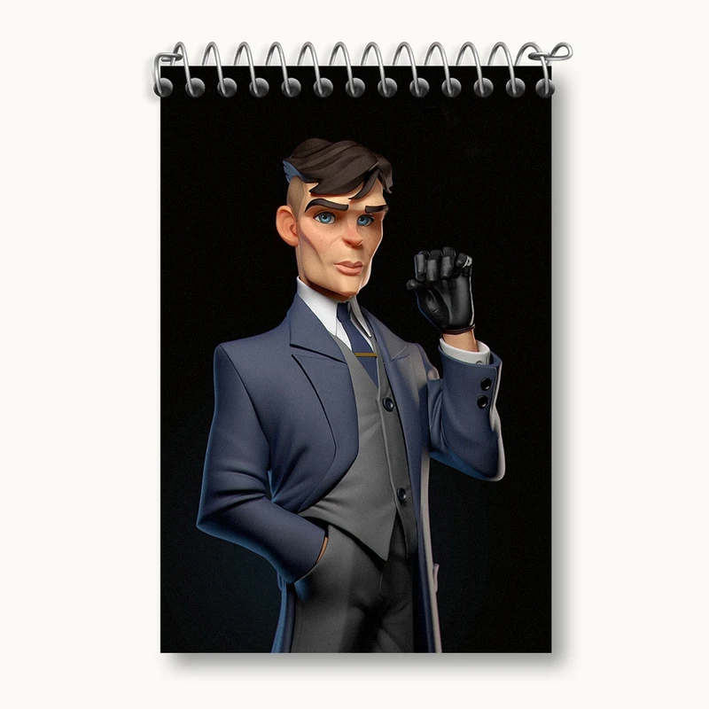 دفتر یادداشت 50 برگ خندالو مدل پیکی بلایندرز (Peaky Blinders) کد F3