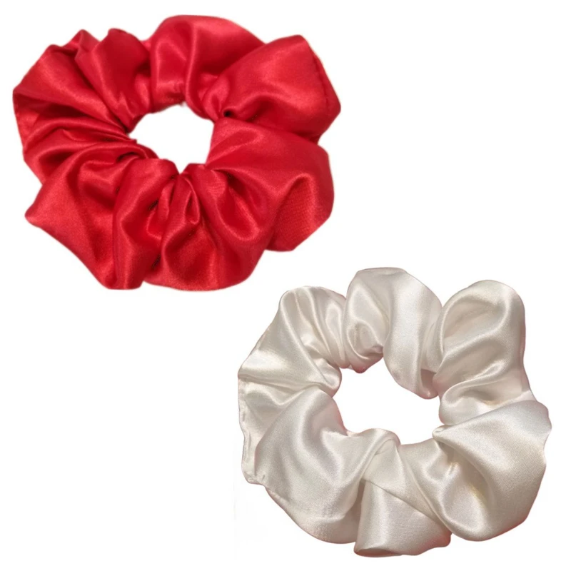 کش مو زنانه مدل اسکرانچی ساتن ابریشمی بسته دو عددی