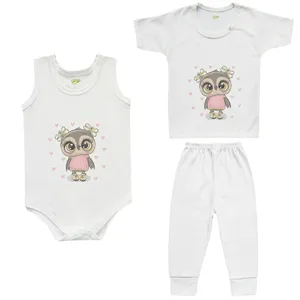 ست 3 تکه لباس نوزادی کارانس مدل PTSBR-3151