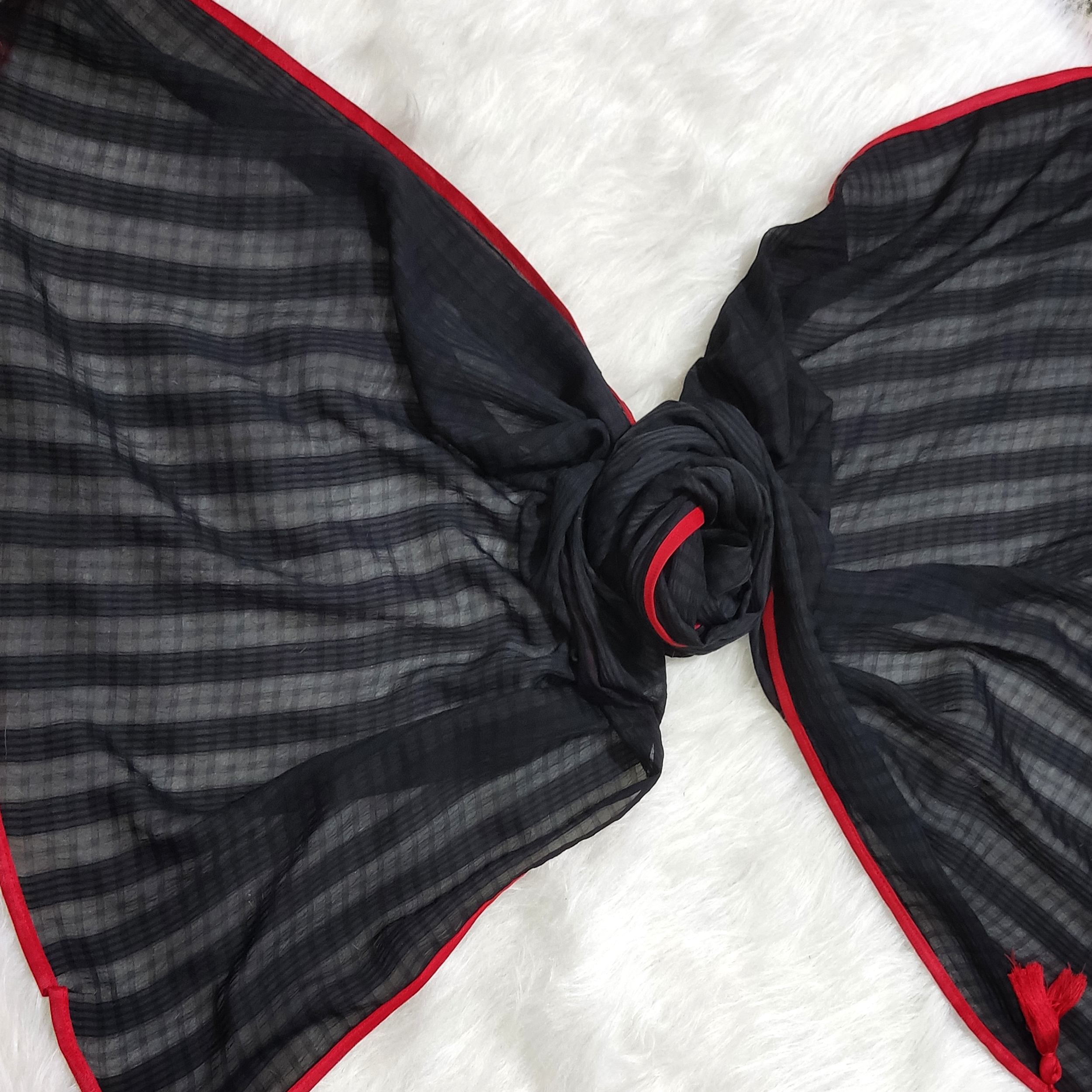 شال زنانه مدل سوپر نخ پنبه مزونی کد 9971