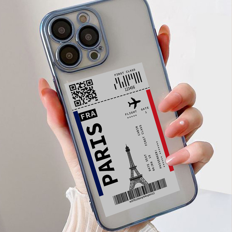 برچسب تزئینی موبایل و تبلت مدل تیکت پاریس- کد PH04