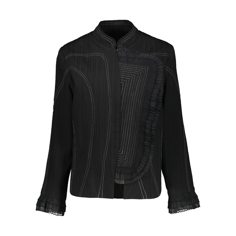 کت زنانه مدل آکو رنگ مشکی