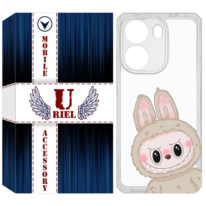 کاور یوریل مدل Clear کد 119 طرح لبوبو Labubu مناسب برای گوشی موبایل شیائومی Poco X7 Pro