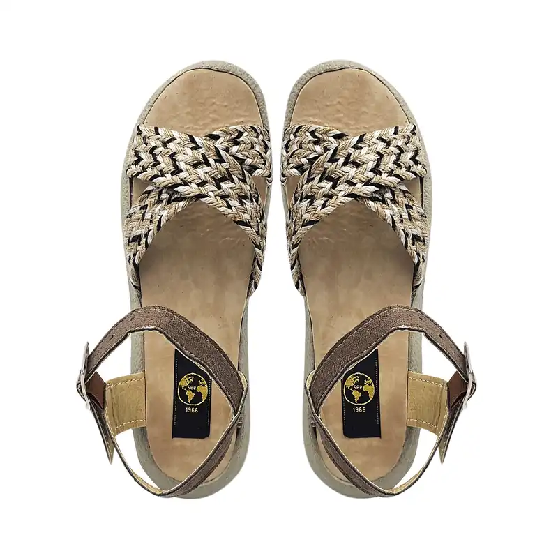 صندل زنانه سیی مدل کنفی سنتی کد 2107.1