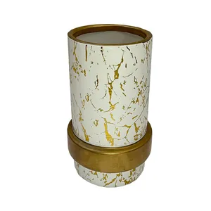 گلدان دکوری مدل GoldenRing کد Ch08
