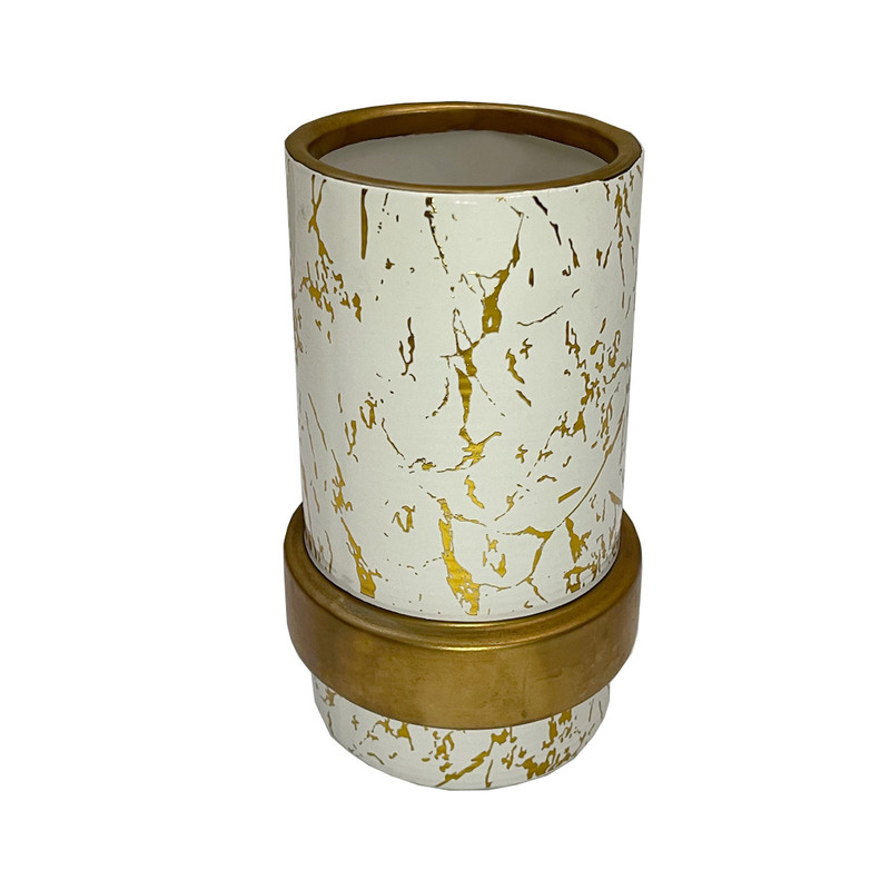 گلدان دکوری مدل GoldenRing کد Ch08