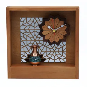 ساعت رومیزی سلام مدل گلدان فیروزه