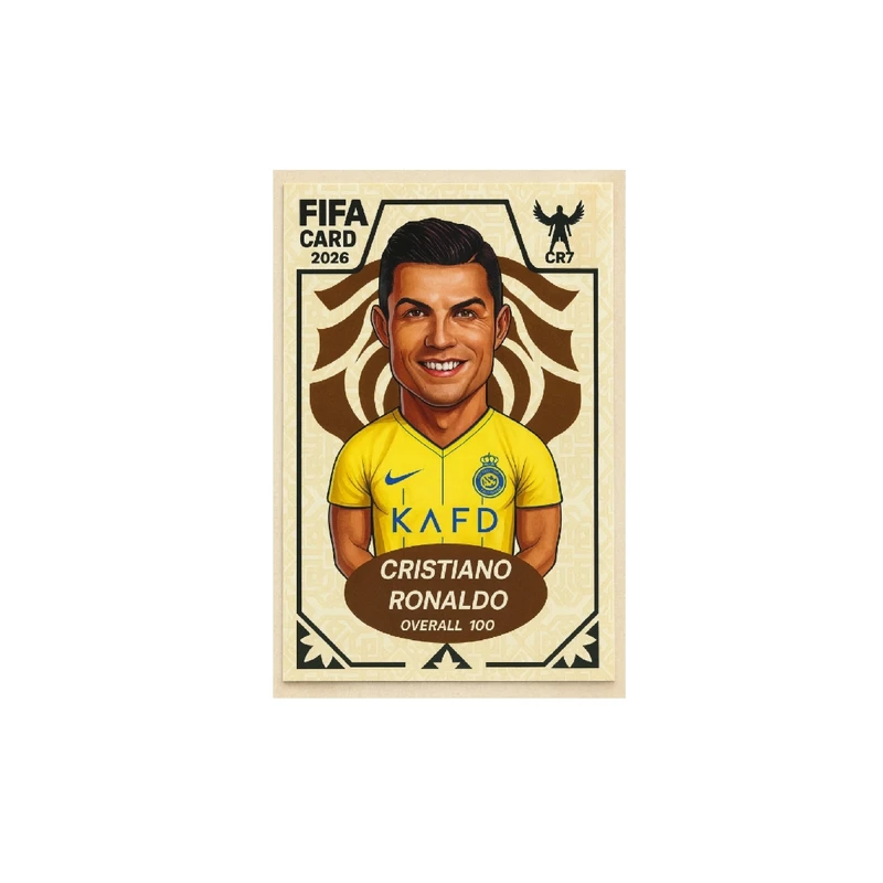 اسباب بازی زینتی مدل کارت فوتبال رونالدو کد 21